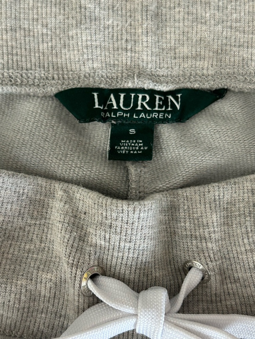 Ralph Lauren Heather Gray Joggers Sweatpants Side Stripe Pocket Logo Soft Size S - Picture 5 of 13